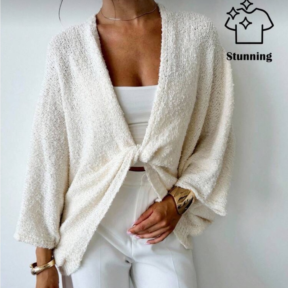 SHEIN Cream Knit Sweater